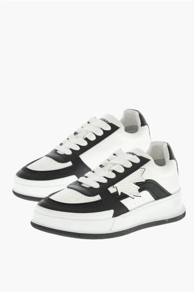 Dsquared2 Leather Canadian Low-top Sneakers In White