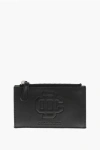 Dsquared2 Leather Card Holder With Zipped Closure In Black