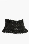 Dsquared2 Leather Corset Belt With Lace Design 180cm