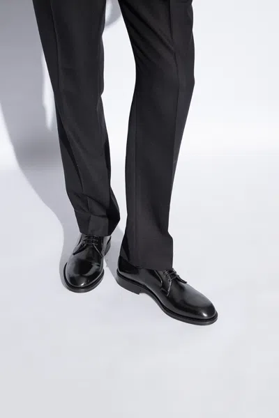Dsquared2 Leather Derby Shoes In Black