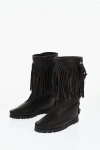 Dsquared2 Leather Fringes Mid Boots