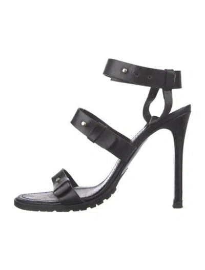 Pre-owned Dsquared2 Leather Gladiator Sandals In Black