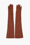 Dsquared2 Leather Gloves With Buttons