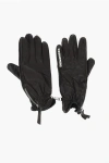 Dsquared2 Leather Gloves With Half Zip And Embossed Logo Grösse 8