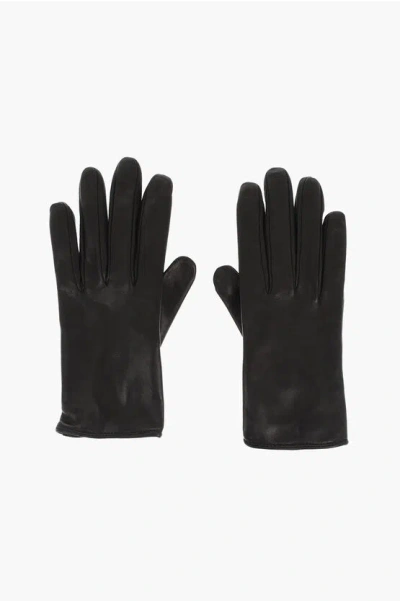 Dsquared2 Leather Gloves With Icon Including Ring Grösse 7