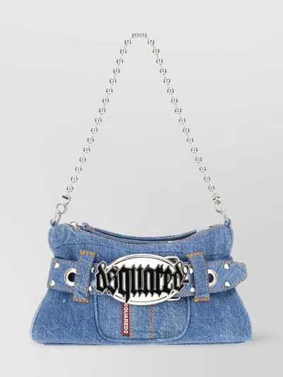 DSQUARED2 LEATHER GOTHIC BELT SHOULDER BAG