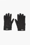 Dsquared2 Leather Icon Gloves With Metal Detail And Button Grösse 8