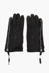 Dsquared2 Leather Icon Gloves With Side Zip Grösse 7