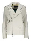 Dsquared2 Leather Jacket In Neutrals