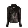 Dsquared2 Leather Jacket Women In Black