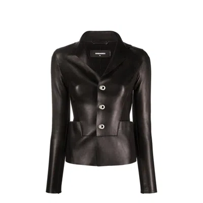 DSQUARED2 DSQUARED2 LEATHER JACKET WOMEN