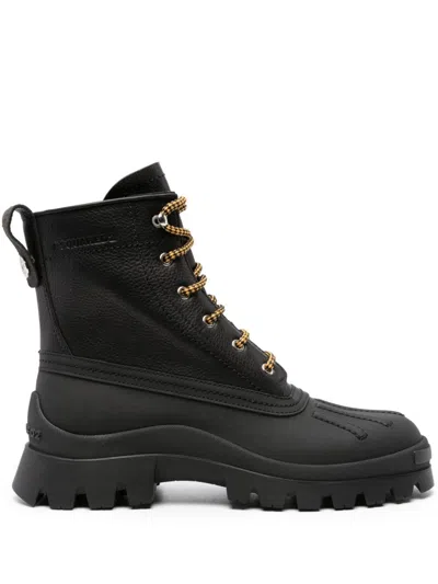 DSQUARED2 DSQUARED2 LEATHER LACE UP ANKLE BOOTS