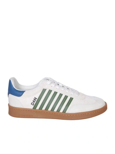 Dsquared2 Leather Lace-up Sneakers In White