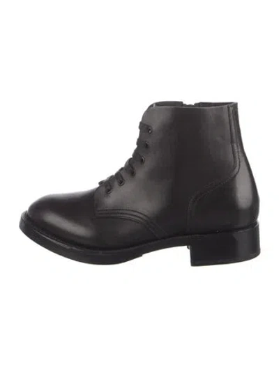 Pre-owned Dsquared2 Leather Lace-up Boots In Black