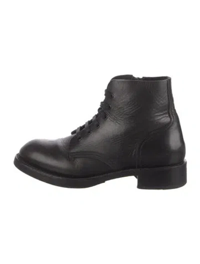 Pre-owned Dsquared2 Leather Lace-up Boots In Black