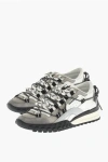 Dsquared2 Leather Legend Low-top Sneakers With Mountain Laces In Gray