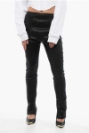 Dsquared2 Black Faux Leather Stirrup Leggings