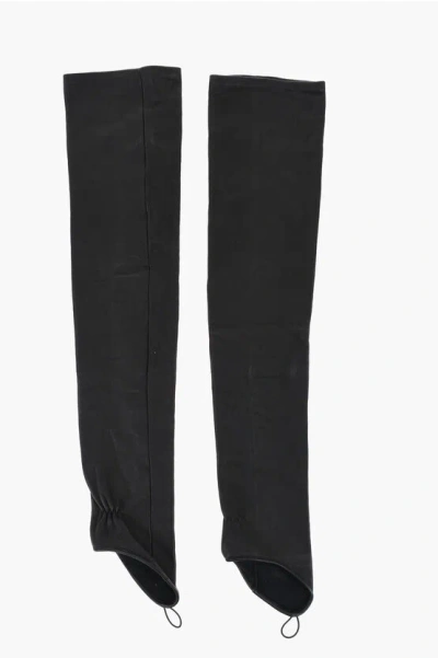 Dsquared2 Leather Mitena Gloves With Suede Inner