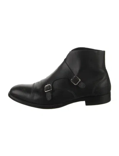 Pre-owned Dsquared2 Leather Monk Straps In Black
