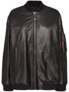 Dsquared2 Leather Oversize Bomber