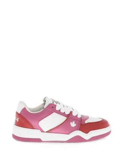 Dsquared2 Spiker Leaf Logo Sneakers In White