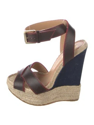 Pre-owned Dsquared2 Leather Pumps In Blue/brown