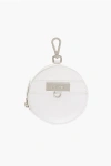 Dsquared2 Leather Purse With Carabiner In Metallic
