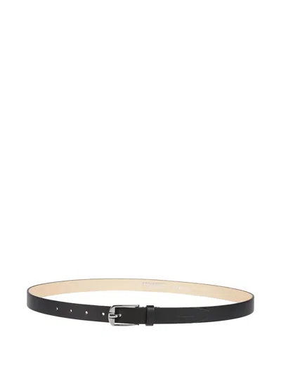 Dsquared2 Leather Rectangle Buckle Belt In Black