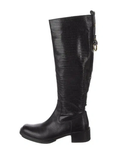 Pre-owned Dsquared2 Leather Riding Boots In Black