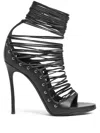 Dsquared2 Leather Sandals In Black