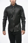 Dsquared2 Leather Shirt In Black