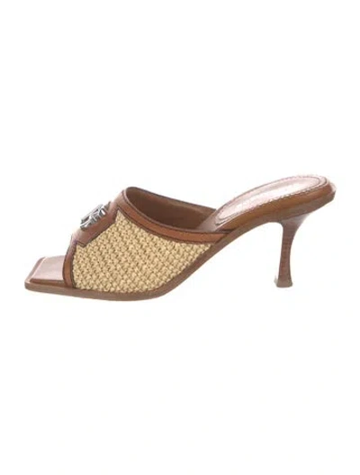 Pre-owned Dsquared2 Leather Slides In Brown