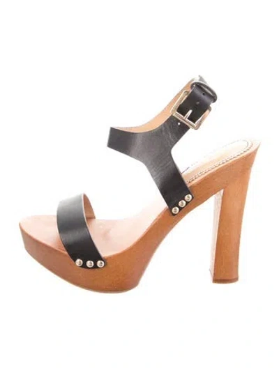 Pre-owned Dsquared2 Leather Slingback Sandals In Brown