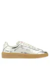 Dsquared2 Leather Sneaker In Silver