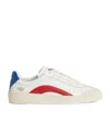 Dsquared2 Low-top Leather Sneakers Rubber Sole In Multi