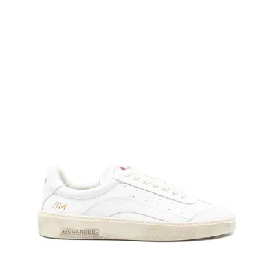 Dsquared2 Leather Sneakers In Black