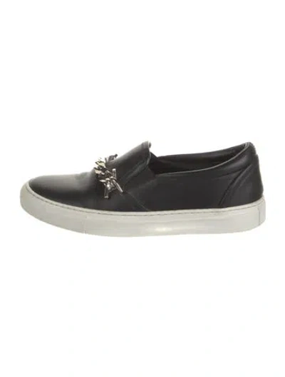 Pre-owned Dsquared2 Leather Sneakers In Black