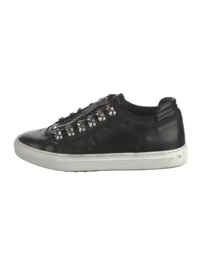 Pre-owned Dsquared2 Leather Sneakers In Black