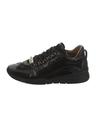 Pre-owned Dsquared2 Leather Sneakers In Black