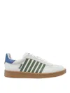 Dsquared2 Multicolor Canvas Boxer Sneakers In Blanco