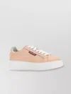 Dsquared2 Leather Sneakers Low-top Rubber Sole In Pink