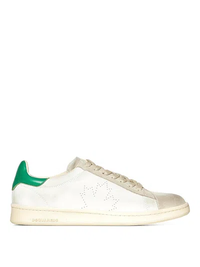 Dsquared2 Leather Sneakers In White
