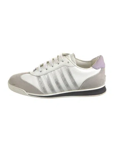 Pre-owned Dsquared2 Leather Sneakers In White