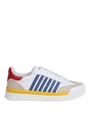 Dsquared2 Logo Leather Sneakers In White