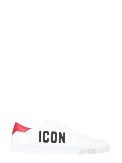 Dsquared2 Leather Sneakers In White