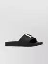 Dsquared2 Black Leather D2 Statement Slippers In Black