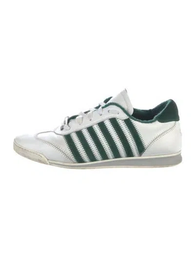 Pre-owned Dsquared2 Leather Striped Sneakers In Multi
