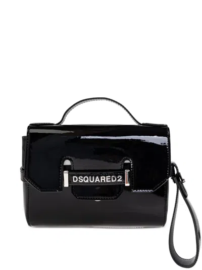 Dsquared2 Leather Tote Bag In Black