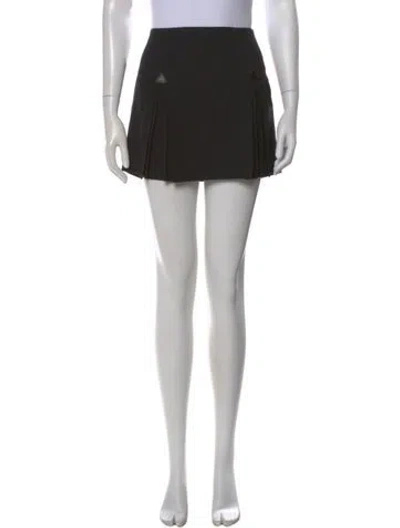 Pre-owned Dsquared2 Leather Trim Embellishment Mini Skirt In Black