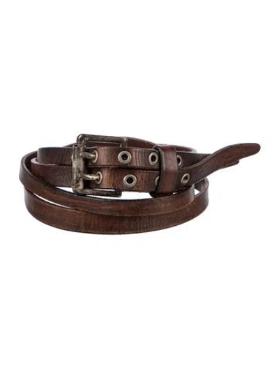 Pre-owned Dsquared2 Leather Waist Belt In Brown